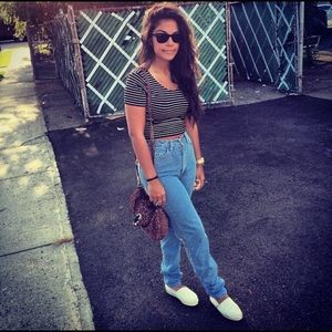 American Apparel High Waisted Jeans