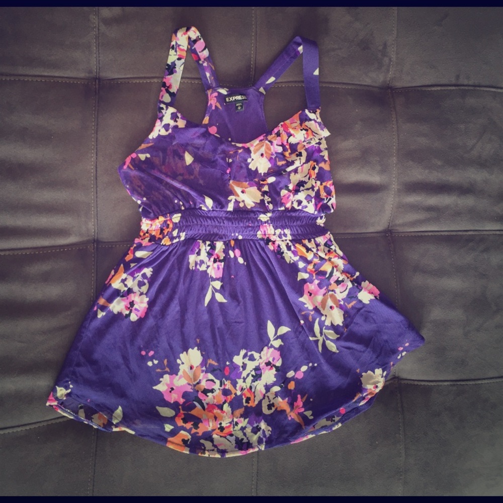 Purple Express top - worn no damage or stains -