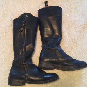 Leather riding boots