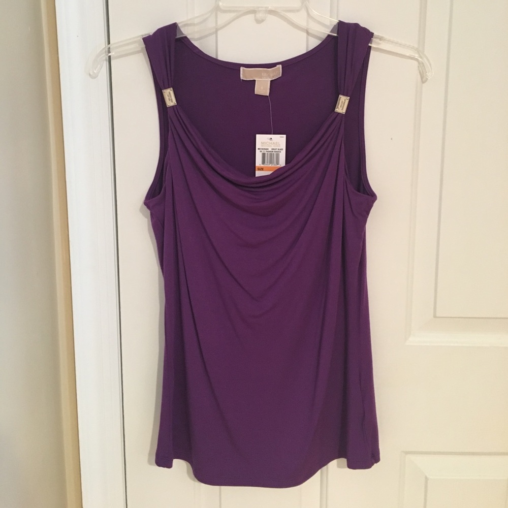 🎉New with tags! Michael Kors Purple Top size S