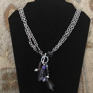 Purple and Silver Lia Sophia Necklace
