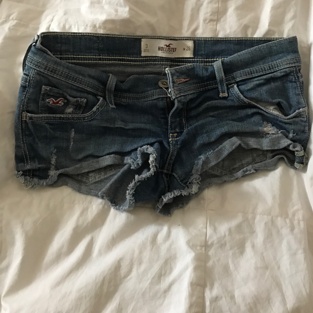 Hollister Blue Jean Booty Shorts