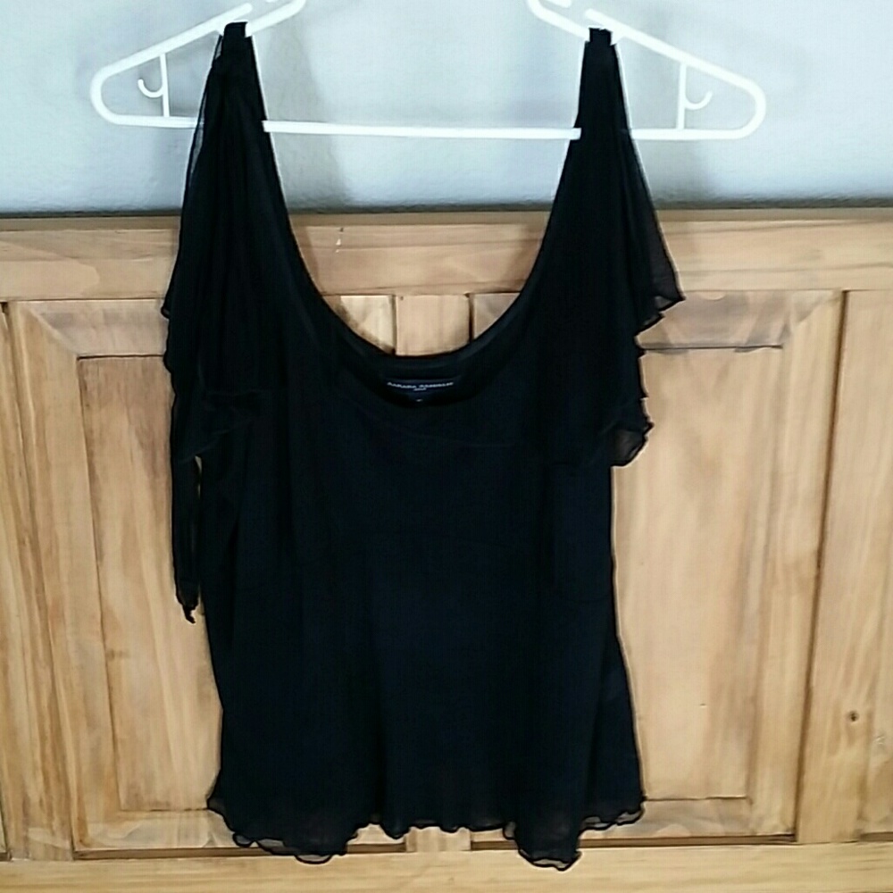 Banana Republic 100% silk black top