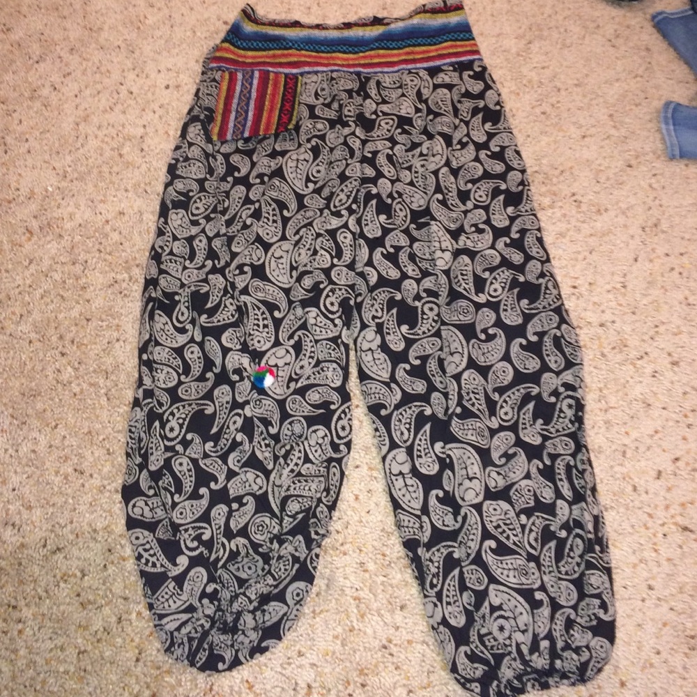 Hippy/Boho parachute pants with pocket