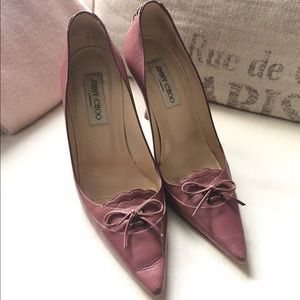 Jimmy Choo stilettos in mauve color leather. SALE