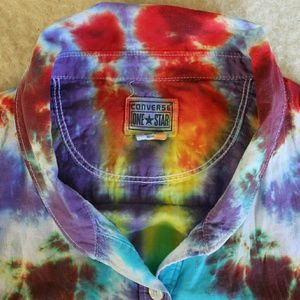 Converse Tops - Upcycled Tie Dye Converse Light Cotton Blouse Converse Tops - Upcycled Tie Dye Converse Light Cotton Blouse