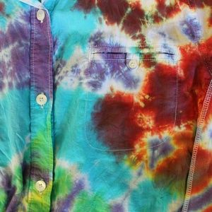 Converse Tops - Upcycled Tie Dye Converse Light Cotton Blouse Converse Tops - Upcycled Tie Dye Converse Light Cotton Blouse