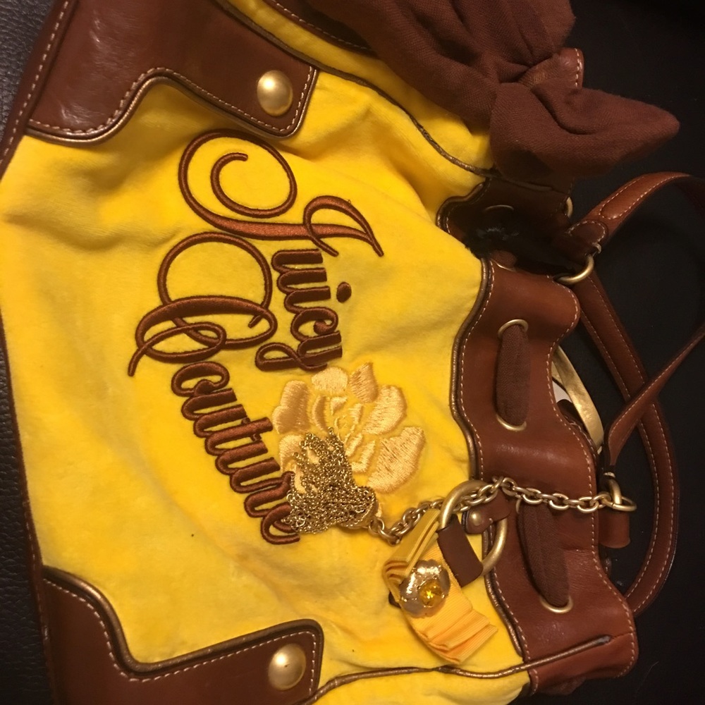 🛍SALE🛍Juicy Couture Velveteen Yellow Handbag