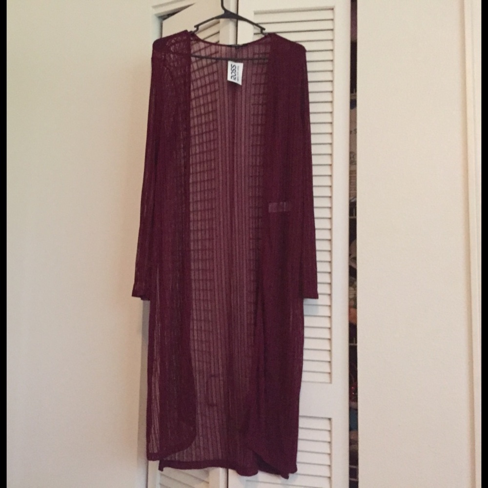 Burgundy/Maroon AMBIANCE long sleeve cardigan
