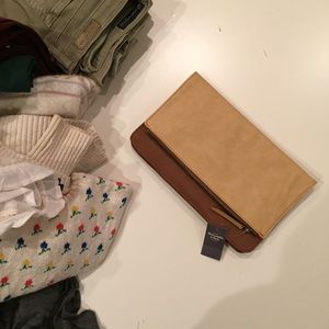 Beige and brown clutch