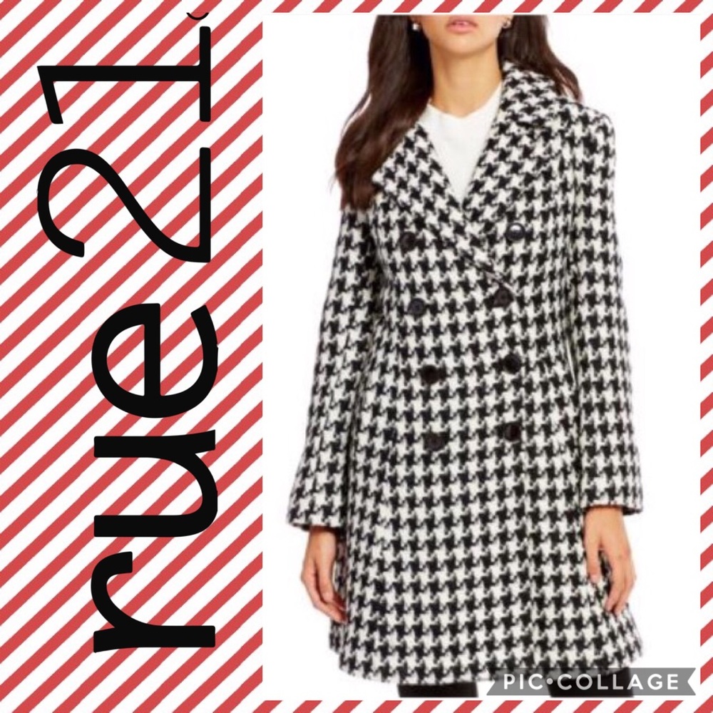 Long Houndstooth Peacoat!!!
