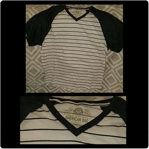 American Rag blue striped t shirt XL