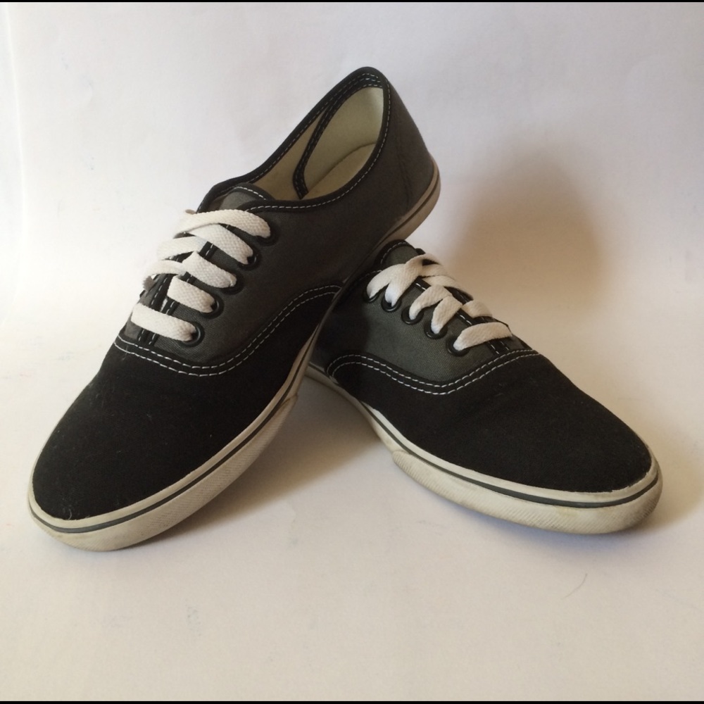 Black and Gray Vans