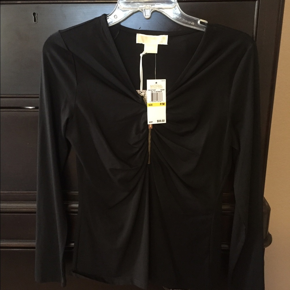 Michael Kors LS zipper shirt PM