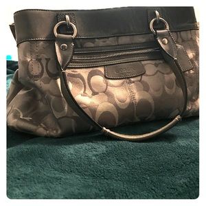 Grey coach handbag