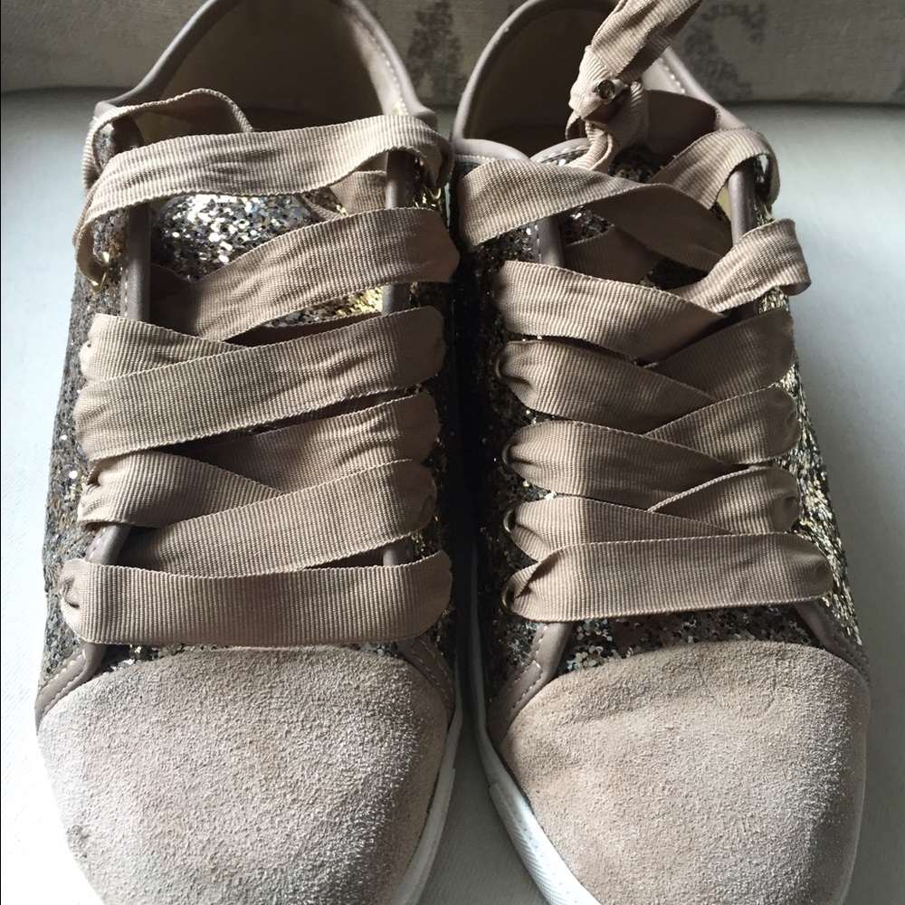 Elegant, Yet Comfortable Sequins & Suede Sneakers. - image 1