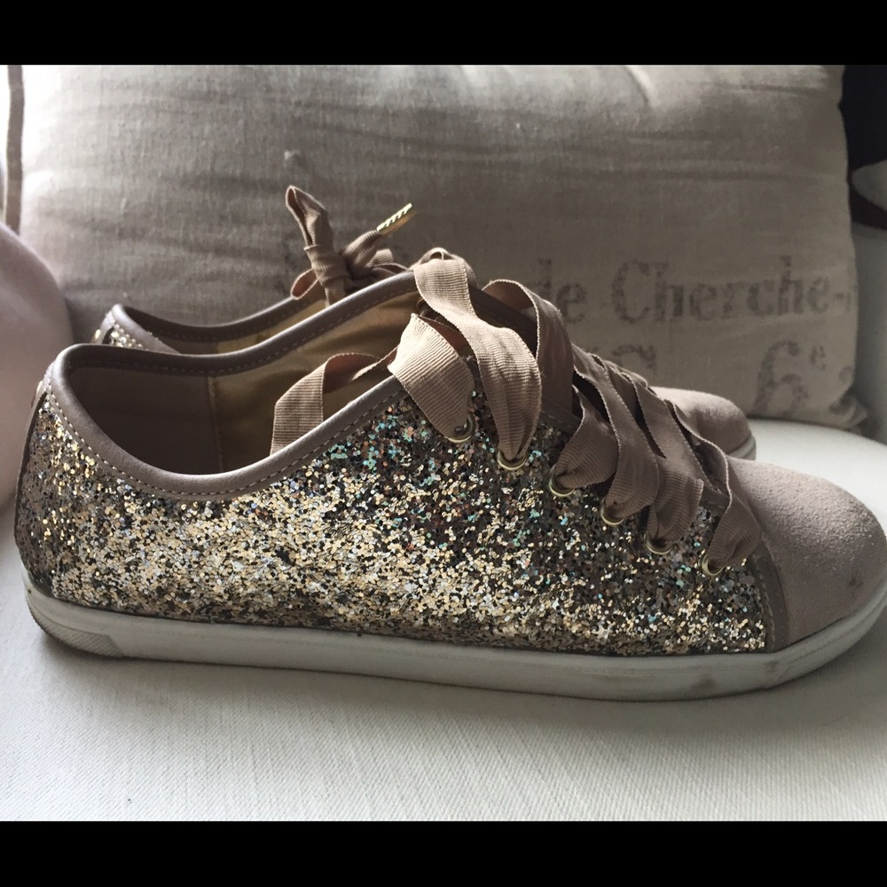 Elegant, Yet Comfortable Sequins & Suede Sneakers. - image 2