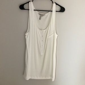 BCBG Generation Rib Button Down Tank