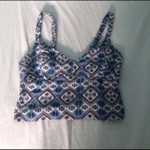 Blue crop top