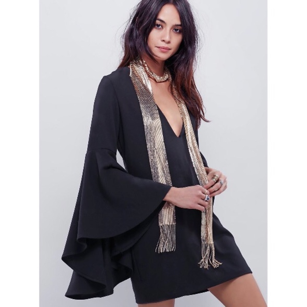 Free People- Last Dance Chainmail Skinny Scarf - Picture 1 of 7