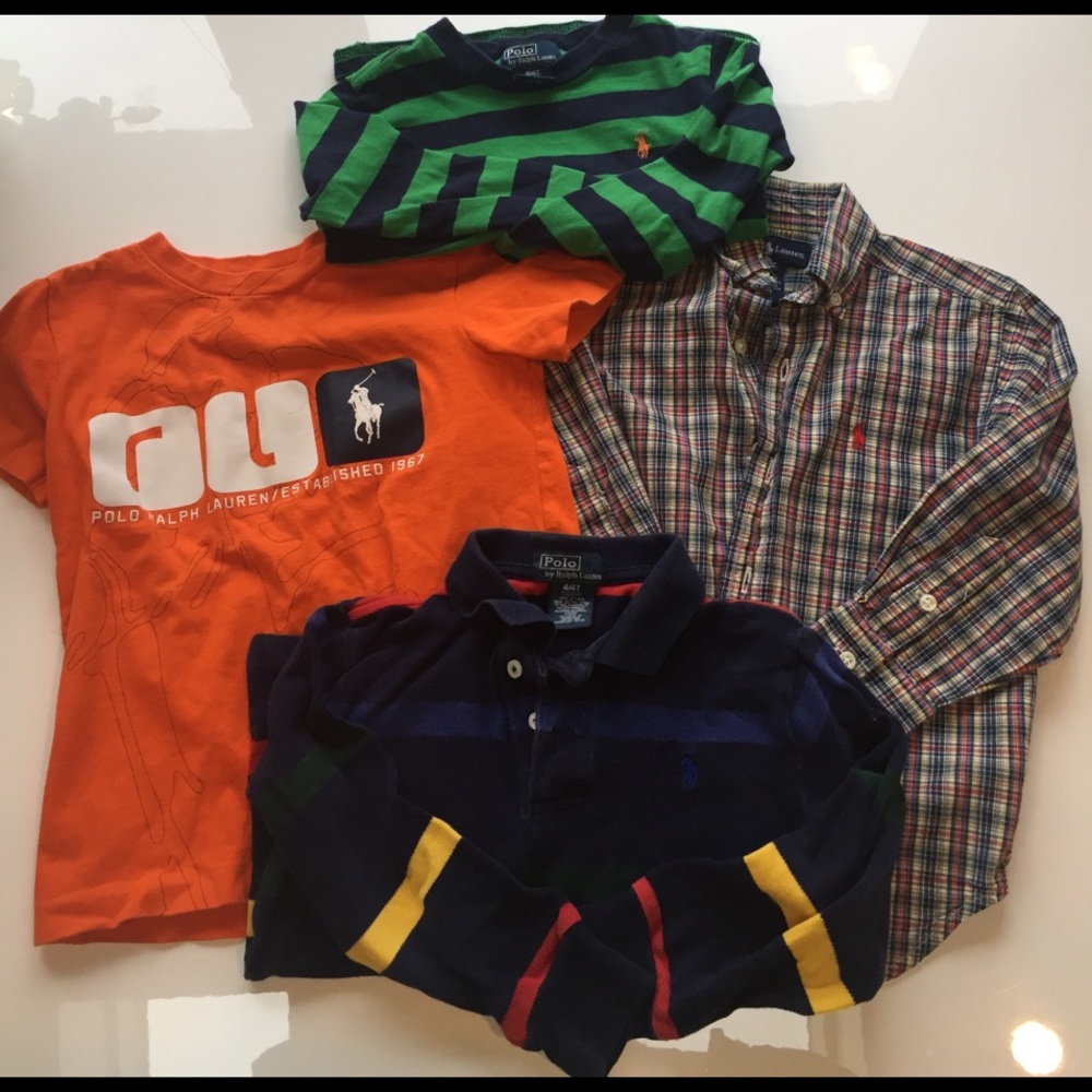 Boys 4T bundle, t-shirt, polo, button down