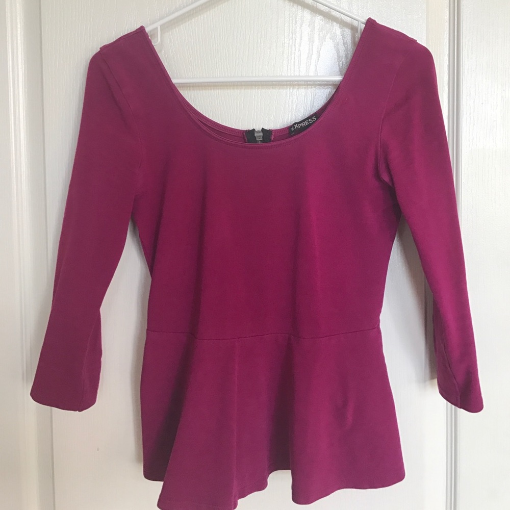 Express Peplum 3/4 Top