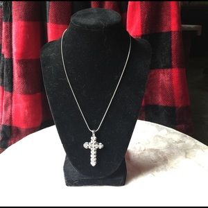 Blinged out cross necklace!