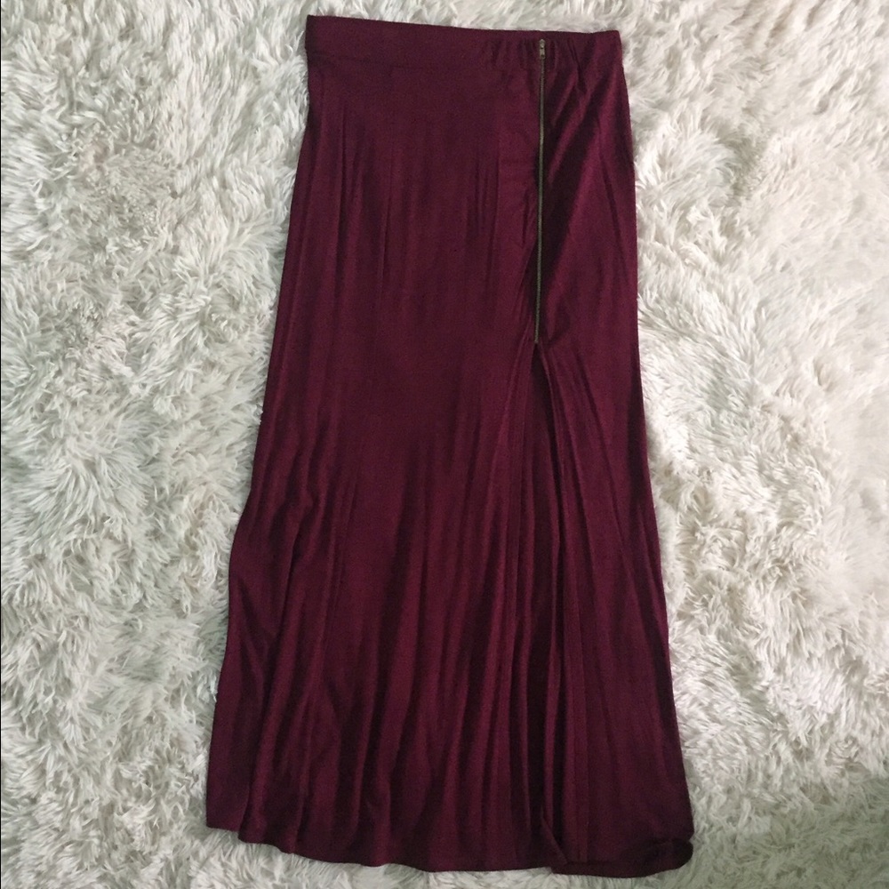 Maroon maxi Skirt