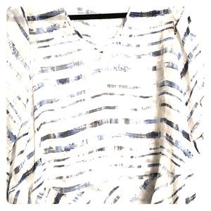 Zoa sheer light gray and blue sleeveless top