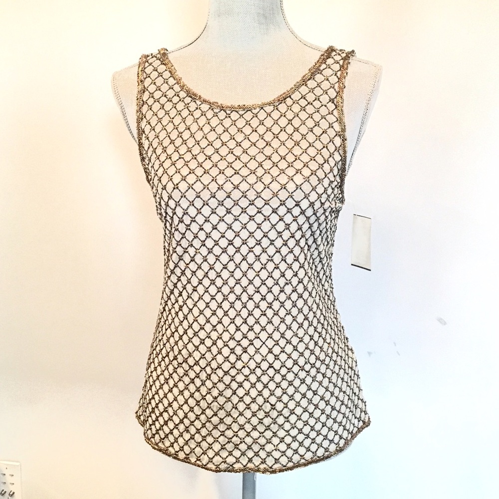 Sheer metal armour mesh top