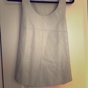 Leather front off white tank
