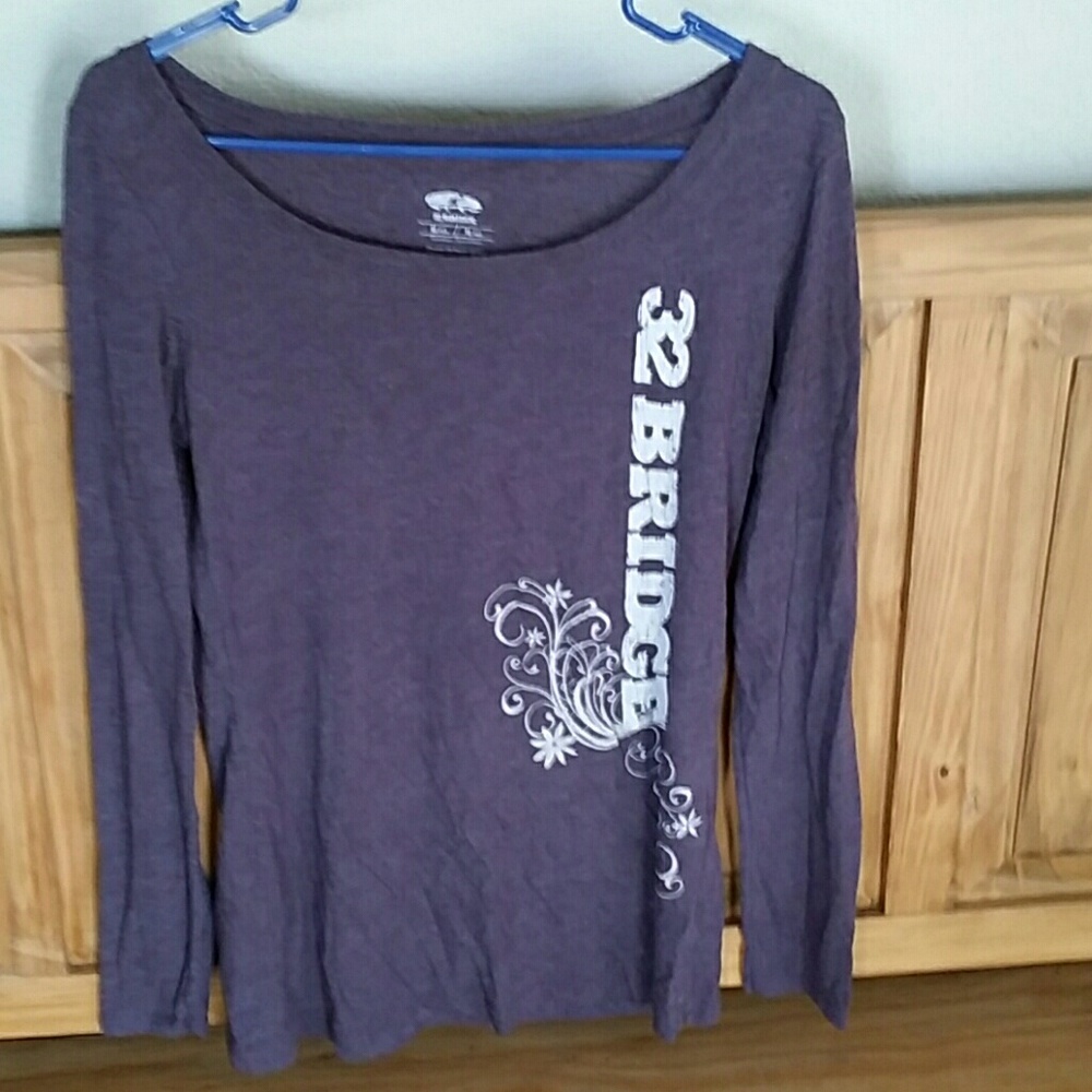 Purple Heather 32 Bridge long sleeve tee