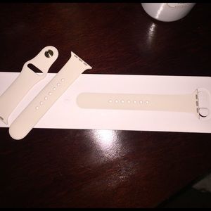 Cream Apple Watch band in small and medium/ large