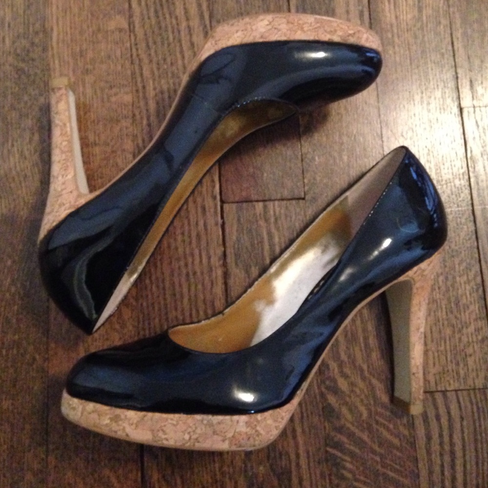 Black Jessica Simpson Cork Heels