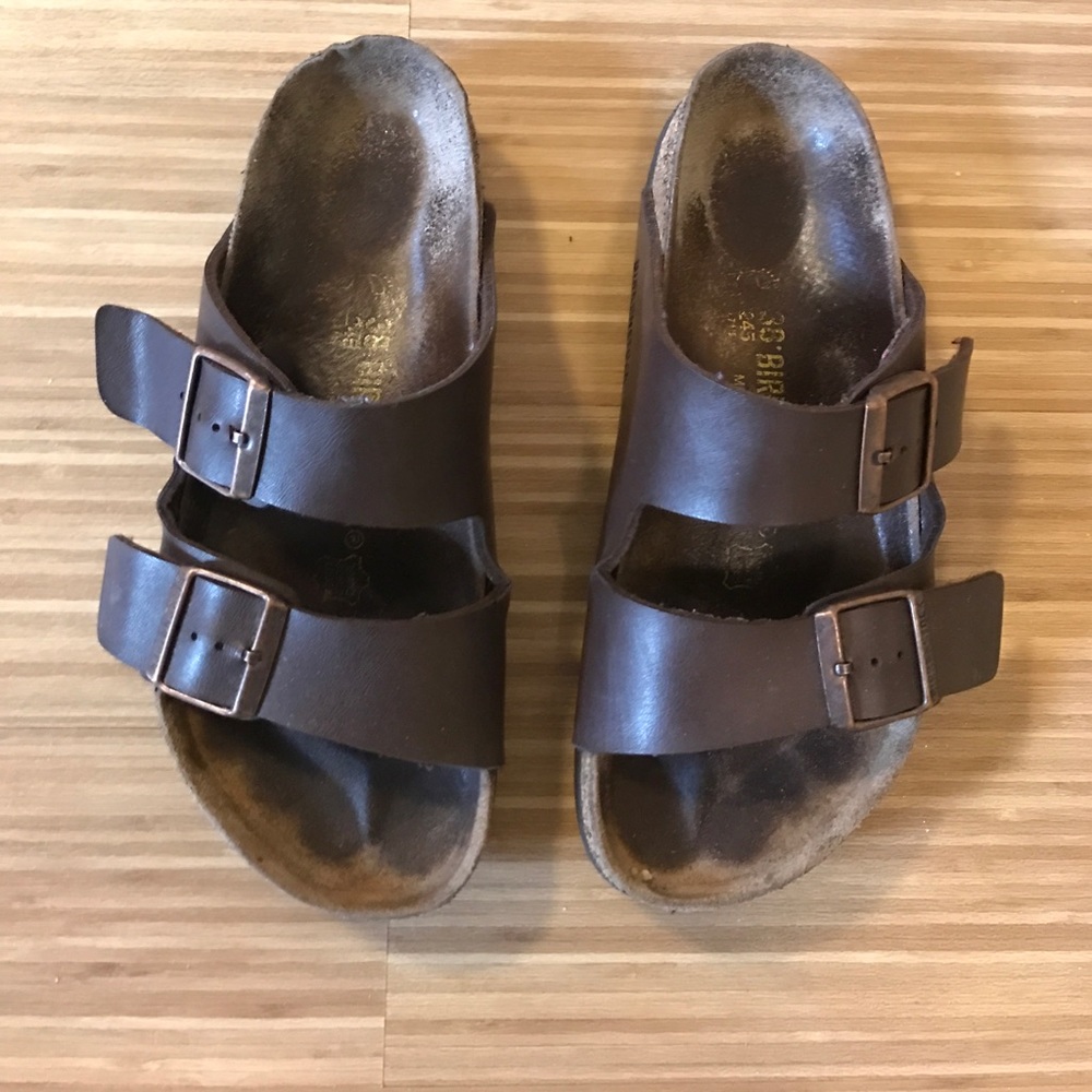 Birkenstock Arizona 38 unisex brown tan leather