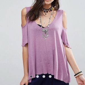 Free People Cold Shoulder Tee