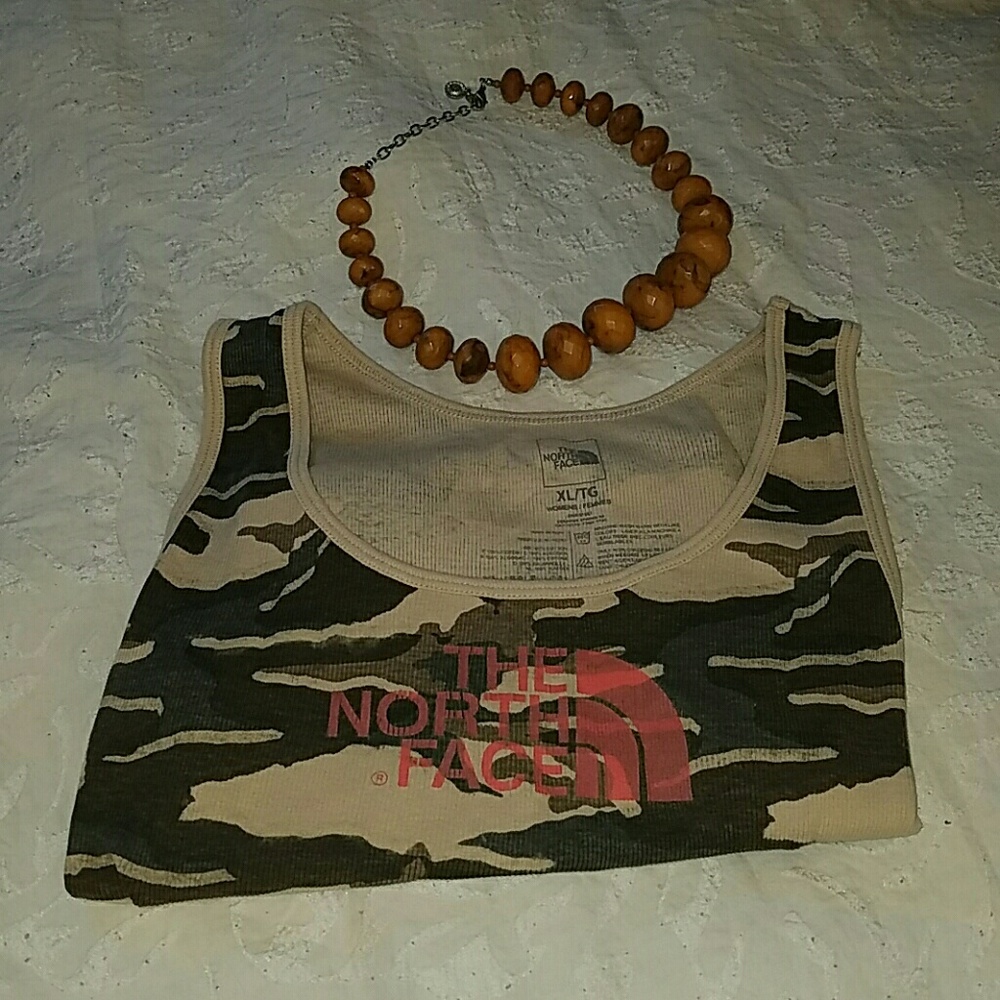 North Face camo tank top