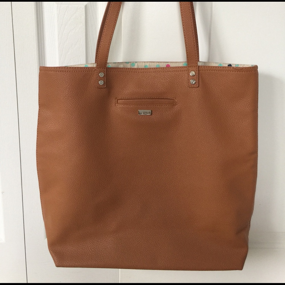 Thirty-One Around Town Tote Carmel Charm Pebble