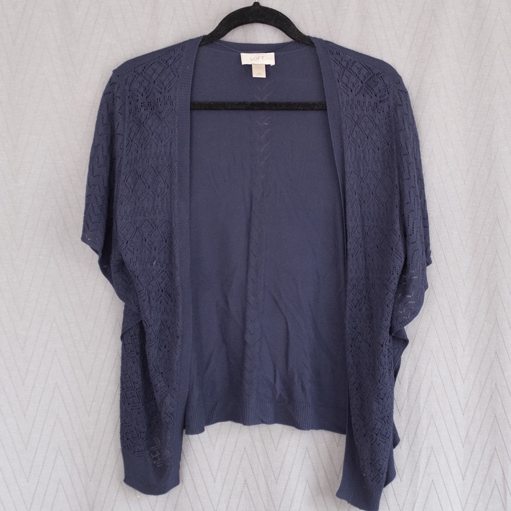 Loft Short Sleeve Summer Cardigan M Petite