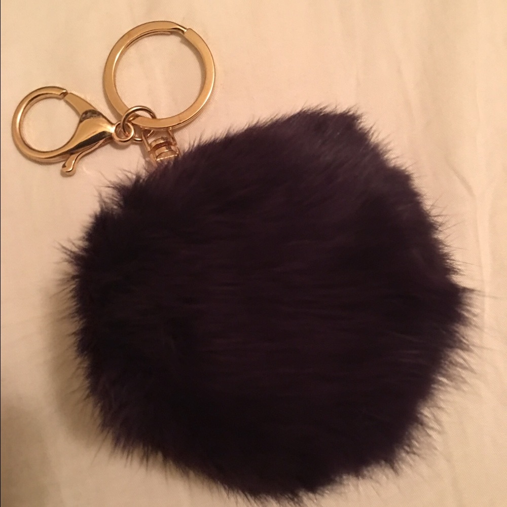 🛍SALE🛍 NWT Real Rabbit Fur Purple Handbag Charm