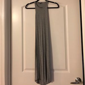 Grey open back dress