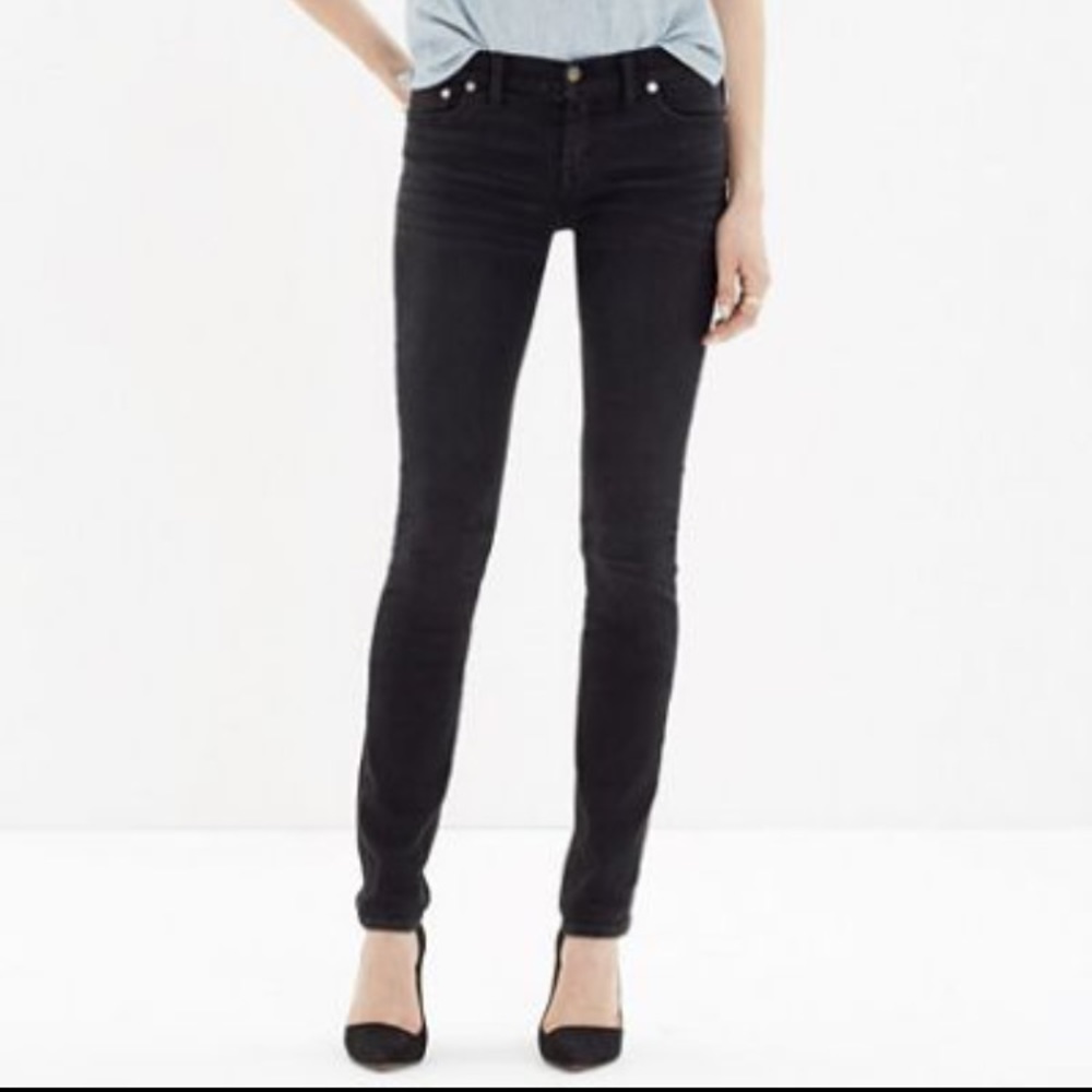 Madewell black straight leg jeans