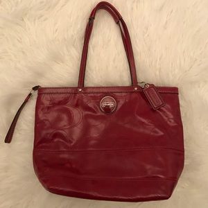 Red COACH bag