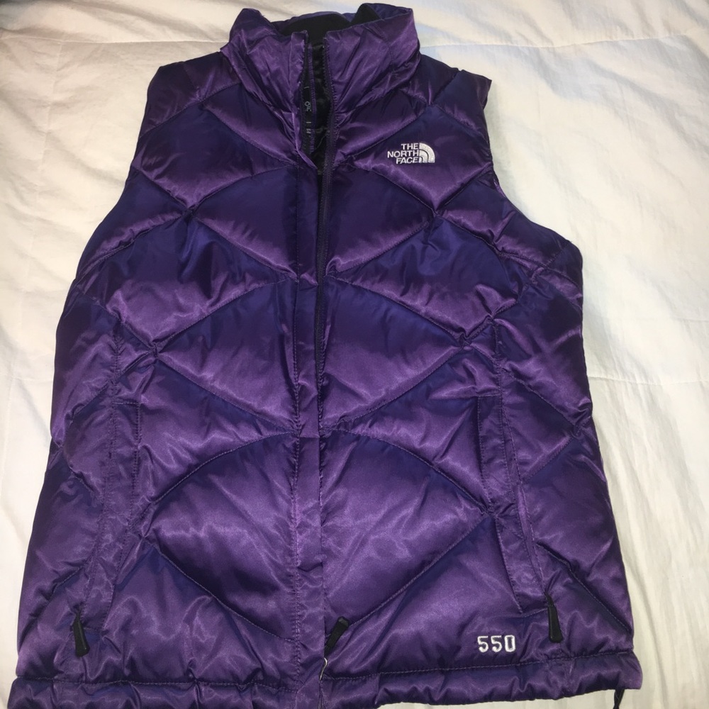 North Face women's 550 vest- purple