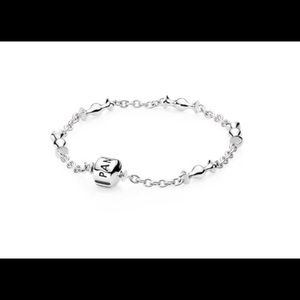Pandora Sterling Silver 5 Clip Bracelet