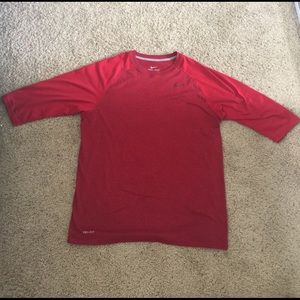 3/4 length long sleeve dri fit Nike shirt