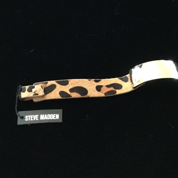 STEVE MADDEN PONYHAIR AND GOLDTONE BRACELET - Picture 3 of 4