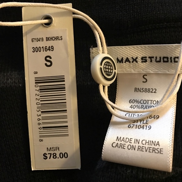 MAX SUDIO Knit Striped Midi Skirt - Picture 3 of 6