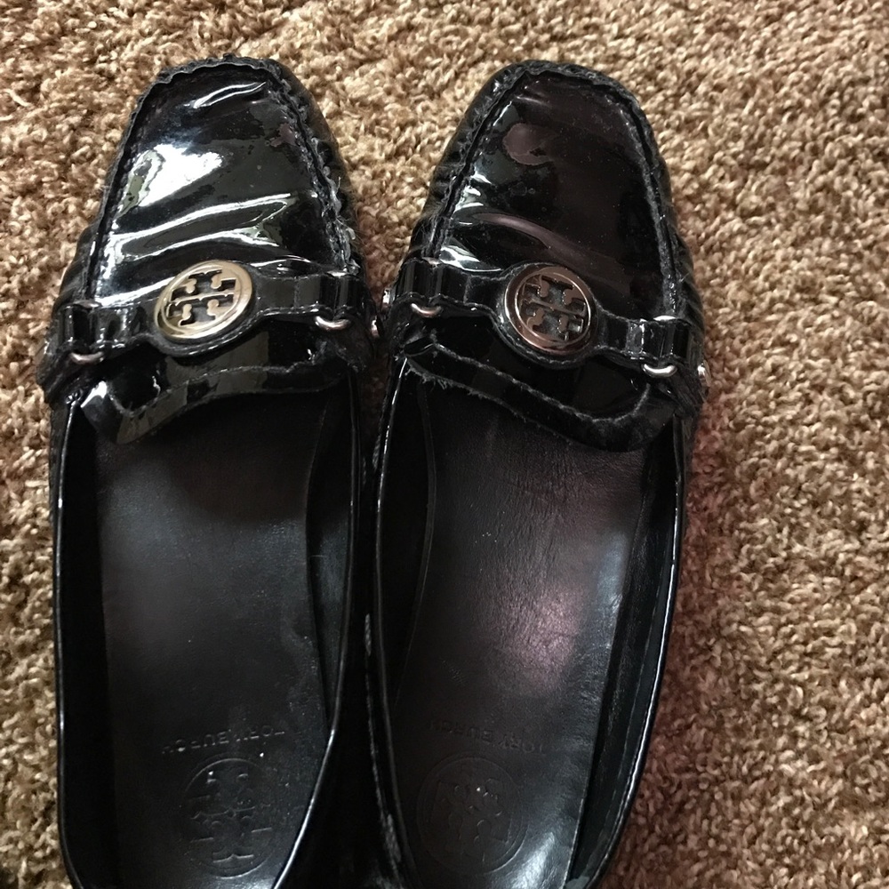 Black Patent Leather Tory Burch Loafers