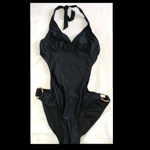 5 x $25 👙Black Halter Sexy Monokini Swimsuit